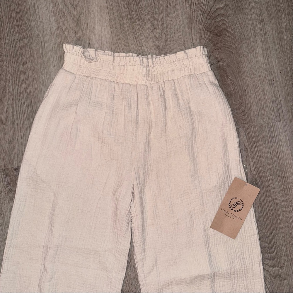 Final Touch Oatmeal Gauze Pants - Picture 2 of 3